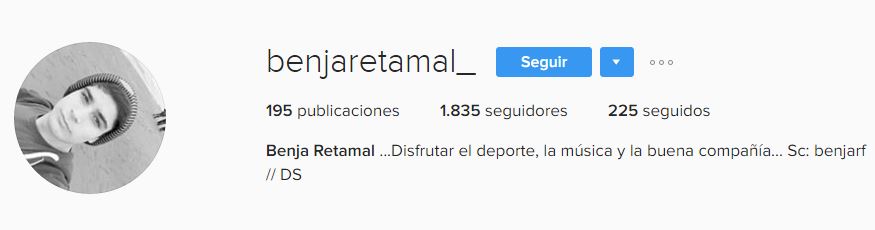 bejamin retamal ganador instagram 2